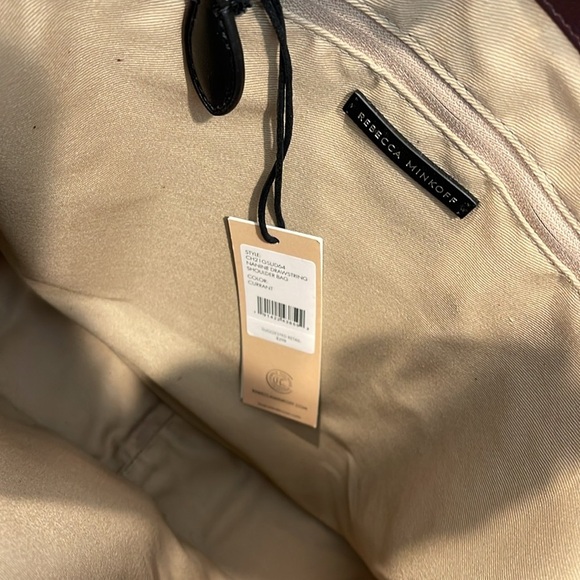 Rebecca Minkoff Nanine Drawstring Shoulder Bag “currant” NWT - Picture 6 of 7